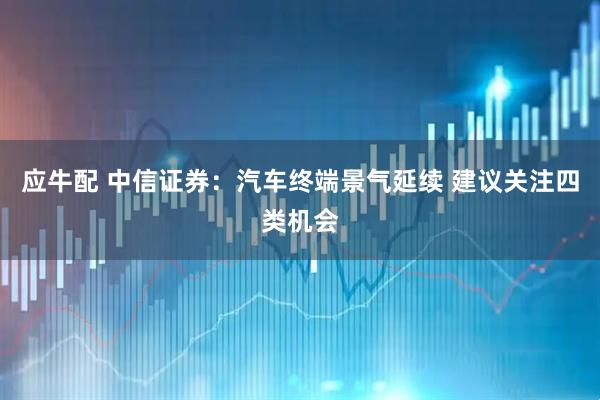 应牛配 中信证券:汽车终端景气延续 建议关注四类机会