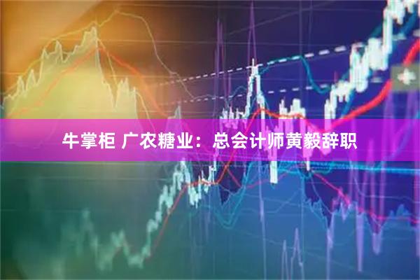 牛掌柜 广农糖业：总会计师黄毅辞职